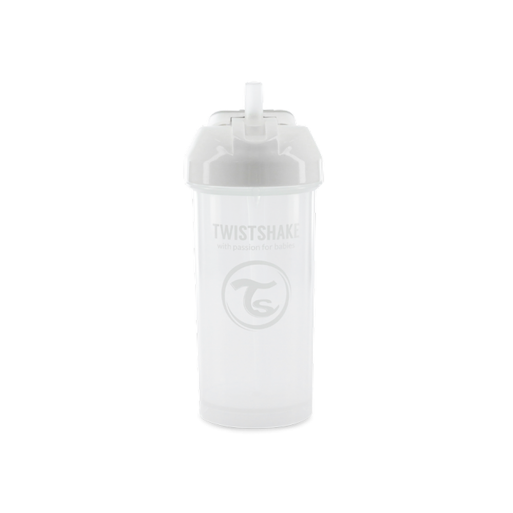 Κύπελλο Με Καλαμάκι Λευκό Straw Cup 6+Μηνών White 360ml, Twistshake 